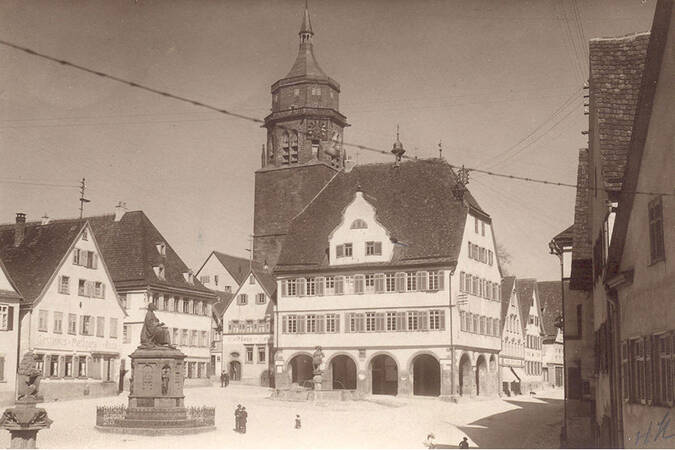 Weil der Städter Marktplatz im Jahr 1916 