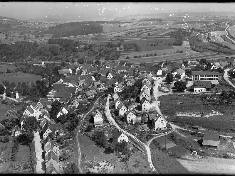 Luftbild Schafhausen aus dem Jahr 1955